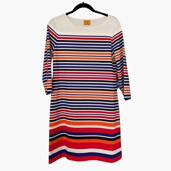 Ruby Rd. Colorful Stripes Shift Dress Size Medium - Picture 2 of 7